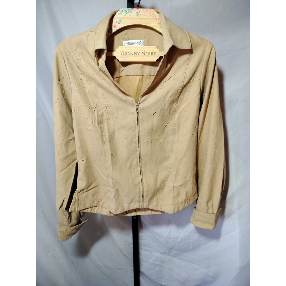 Coldwater Creek Crinkle Texture Collared Jacket, Size S
